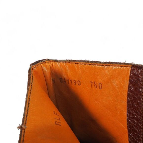 Ralph Lauren Lace-up Paddock Cap Toe Leather Boots Men's 7.5B Women's 9.5 - Picture 11 of 14